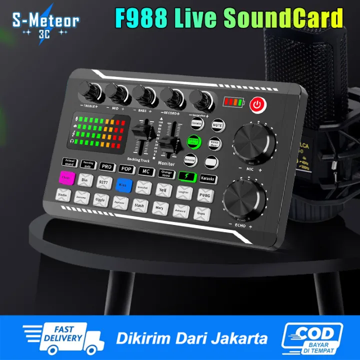 F998 Soundcard Pro Bluetooth Audio Usb External Microphone Sound Card Karaoke Sound Card Mixing