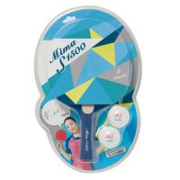 จัดส่งฟรี!!! แถมลูกปิงปอง ไม้ปิงปอง  สำหรับแข่งขัน Nittaku MIMA S-1500 Ping Pong Table Tennis Racket PingPong TableTennis  ปิงปอง