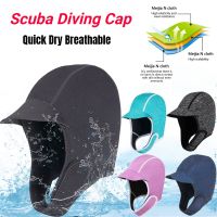 Swimming Cap Neoprene Diving Hood Quick Dry Snorkeling Hat Sun Protection Ear Protector Snorkel Equipment Head Cover Accessories Swim Caps