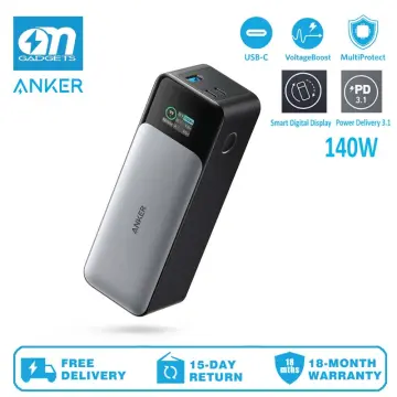 Anker 737 Power Bank (PowerCore 24K), 24,000mAh 3-Port Portable Charger  with 140W Output, Smart Digital Display, Compatible with iPhone 13 Series,  Samsung, MacBook, Dell, AirPods, and More 