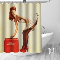 【CW】☏▧❦  Big Sale New Custom Pin-up Shower Curtain With Hooks Polyester Fabric Your