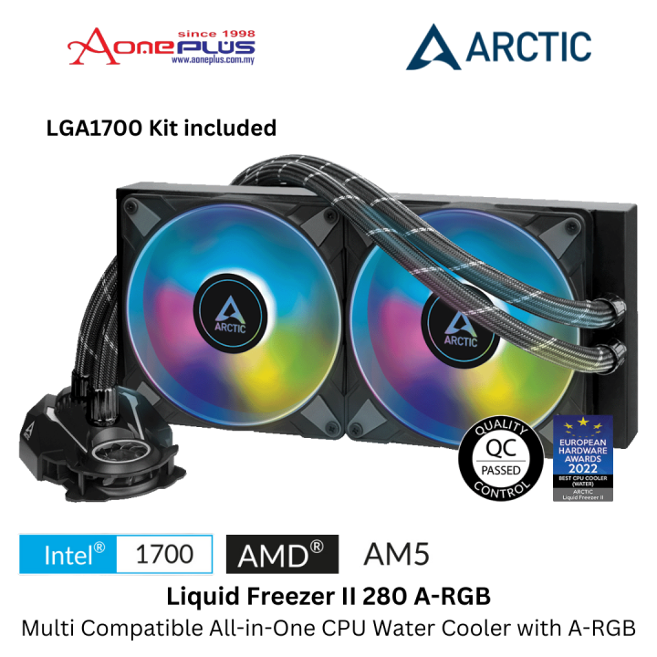 AONE PLUS SS2) ARCTIC Liquid Freezer II 280 A-RGB Multi Compatible