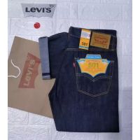 501 Long jeans made in Japanese-dark brown-garment-ligh blue-blue jeans