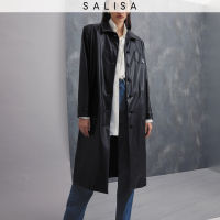 SALISA - COAT Vegan Leather Loose Fit (shoulder pads)