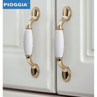 PIOGGIA European ceramic handle drawer cabinet wardrobe door handle DIY furniture hardware accessories Z004