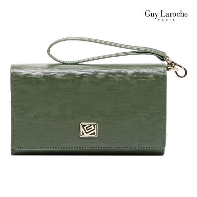 Guy Laroche กระเป๋าสตางค์ 3 พับกลาง รุ่น MARGO - สีเขียว