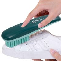 Sikat pembersih sepatu Sneaker Scrub dan sikat cuci ergonomis pegangan panjang sikat Scrub sepatu sikat cuci sepatu untuk rumah tangga