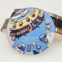 Crystal case 2836 mechanical dial Santa Claus blue-green night disc substitute water ghost 8200 watch accessories