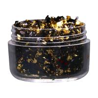 ELEGANT Imitation Gold Leaf Flakes for Nail Decoration Arts Crafts Painting Colorful Alloy Foil Fragments 2x2.9cm Black Gold Foil Flakes