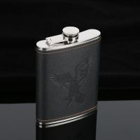 8OZ Flying Eagle Stainless Steel Wine Pot Portable PU Leather Hip Flask Travel Whiskey Alcohol Liquor Bottle