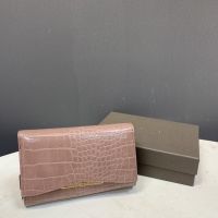 Ck6- CNK Fold Over Purse Women Crocodile Pattern Wallet High Quality