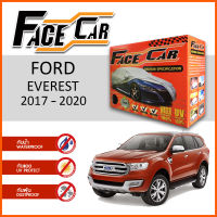 ผ้าคลุมรถ ส่งฟรี FORD EVEREST 2017-2020 ตรงรุ่น กล่อง FACE CAR ผ้า HISORON อย่างดีหนาพิเศษ ป้องกันแดด ป้องกันฝน ป้องกันฝุ่น