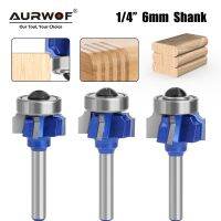 AURWOF 6mm 1/4 Shank คุณภาพสูง 4 ขลุ่ย Router Bit set เครื่องตัดมิลลิ่งงานไม้ R1 R2 R3 Trimming Knife Edge