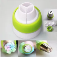 3-Color Icing Piping Bag Russian Nozzle Converters เครื่องมือตกแต่งเค้ก