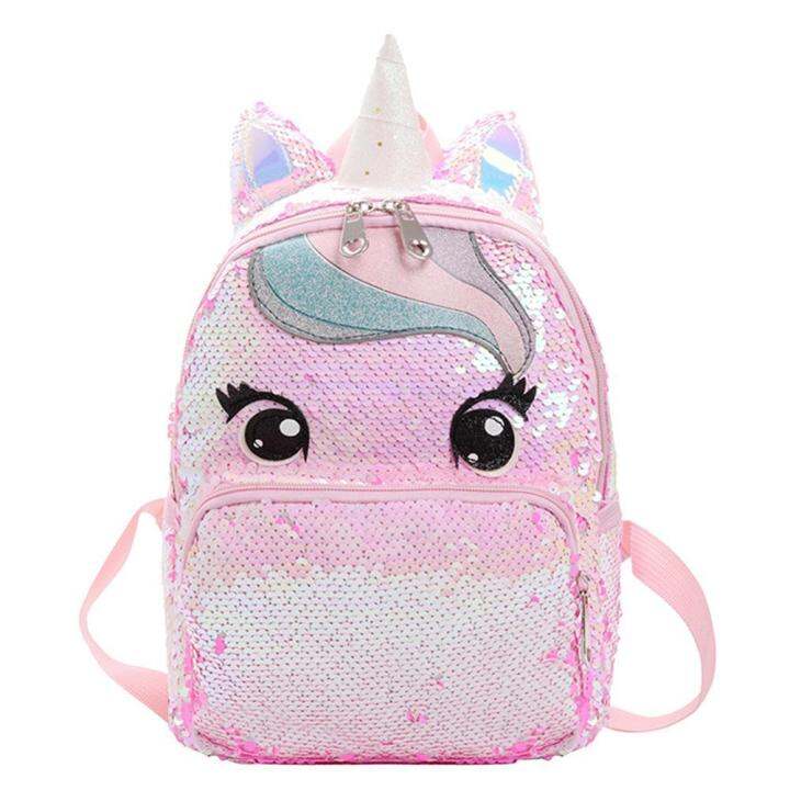 bagoo-2020-ใหม่แฟชั่นผู้หญิงunicornการ์ตูนน่ารักเลื่อมกระเป๋าเป้สะพายหลังวัยรุ่นสาวไหล่กระเป๋าเป้สะพายหลังสำหรับผู้หญิงขาย