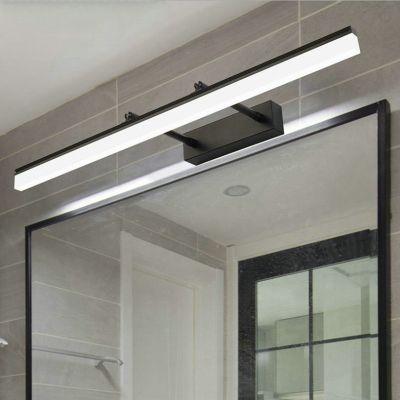 Modern Led Wall lamp GoldenChromeBlack 40CM9W50CM12W Mirror front light Aluminum Bathroom vanity Lights Toilet Makeup Lamps