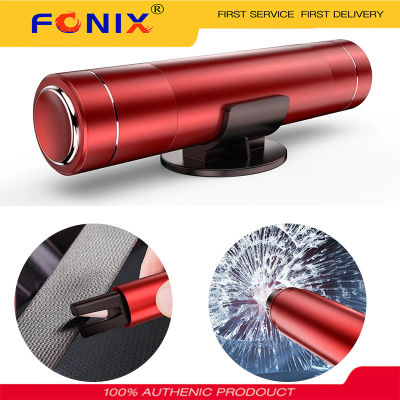 FONIX รถค้อนความปลอดภัยรถกระจกหน้าต่าง Breaker ค้อนฉุกเฉินเครื่องตัดเข็มขัดนิรภัยรถเครื่องมือช่วยชีวิต Escape Hammer อลูมิเนียมอัลลอยด์