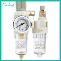 COOLEAF AFC2000 ตัวกรองอากาศอัด หน่วยคู่ 1/4 "NPT เครื่องควบคุมแรงดัน นิวแมติก AFR- คอมโบหล่อลื่น น้ำในน้ำ