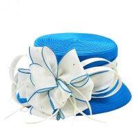 2022 Blue Brides Hat Fascinator Spring Summer Ladies Ins Follower Elegant Bridal Tea Party Wedding Church Kentucky Daily Cap