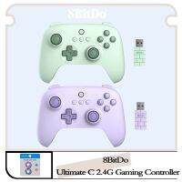 8Bitdo Ultimate C 2.4G เกมแพดไร้สายและจอยเกมแบบมีสายสำหรับ Windows,,ดาดฟ้าไอน้ำและราสเบอร์รี่ Pi