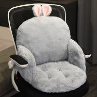 ☞ Cute Faux Rabbit Fur Chair Pillow Soft Comfortable Plush Office Chair Cushion Relieve Fatigue Butt Cushions Cozy Thicked Cushion