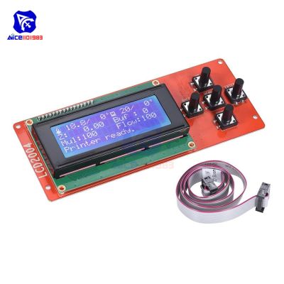 【❂Hot On Sale❂】 baoqingli0370336 Diymore 2004จอแสดงผล Lcd โมดูล Jtag สายควบคุมหน้าจอสำหรับ Ramps 1.4 Arduino Mega Pololu Shield Arduino Reprap เครื่องพิมพ์3d