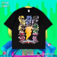 American Cartoon POWER RANGERS mens 100% cotton round neck short -sleeved T-shirt