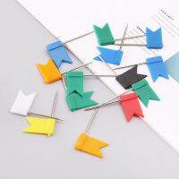 160Pcs Multi Color Flag shaped Push Drawing Pins Thumbtack Pins  Map Marker Office Supplies Clips Pins Tacks