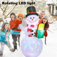 1.5M Inflatable Snowman Doll Merry Christmas Outdoor Decoration LED Light Up Giant Party New Year 2022 Christmas Decoration