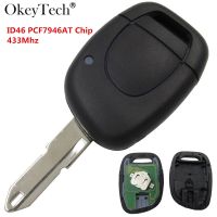 【▼Hot Sales▼】 haokao5 Okeytech กุญแจรถยนต์รีโมทปุ่มเดียวสำหรับ Renault Clio Twingo Kangoo Master 2002-2004 Id46ชิป Pcf7946at 433Mhz Ne73ใบมีดเปล่า