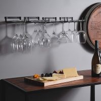 1Pcs New Iron Wine Glass Holder Useful Storage Rack Hanging Rack Storage for Cabinet and Bar Kitchen Organizer Floating Shelf