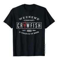 Crawfish Boil Shirt Weekend Forecast Cajun And Beer Party T-Shirt Plain Men Top T-Shirts Cotton Tops T Shirt Crazy XS-4XL-5XL-6XL