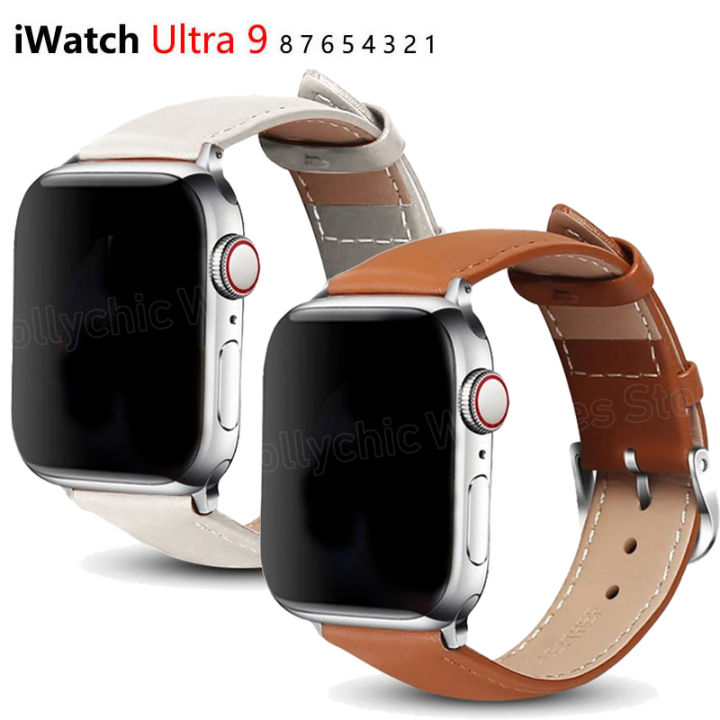  Luxury Designer Watch Band Compatible with Apple Watch 41mm  40mm 38mm, Soft Leather Replacement Band Strap Watch Band for iWatch Series  9/8/7/6/5/4/3/2/1/SE Black : Cell Phones & Accessories