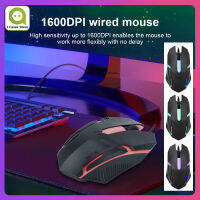 【ลดล้างสต๊อก】MS11 Notebook Mouse 1600 DPI ไฟสว่างจากด้านหลังแบบใช้สายไฟเมาส์ USB การเล่นเกมที่เหมาะกับสรีระโน้ตบุ๊คสำนักงานเมาส์เล่นเกม