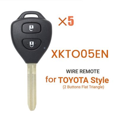 Xhorse XKTO05EN Universal Wire Remote Key Fob Flip 2 Button for Toyota Style for VVDI Key Tool 5Pcs/Lot