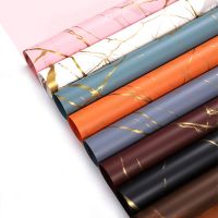 【YF】❀☽⊙  5 Sheets Marble Flowers Paper Wedding Valentines Day Bouquet Wrapping Materials