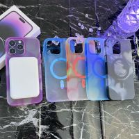 สี เคสซิลิโคน iPhone Magnetic เคส compatible for iPhone 14 13 12 Pro max caseiPhone14 เคสไอโฟน 13 แบบสี่เหลี่ยม กันกระแทก เคสiPhone13Promax เคสi12pm