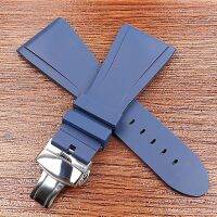 30mm Men Woman Black Brown Blue Really Soft Rubber Watch Band Strap For Bvlgari OCTO 101964 Bracelet Wristbandby Hs2023