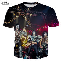 2023 NewHX ใหม่ล่าสุดแฟชั่นฤดูร้อน Rock Singer KISS Band ผู้ชายผู้หญิง T เสื้อ3D พิมพ์ Harajuku Streetwear คู่เสื้อ Drop Shipping