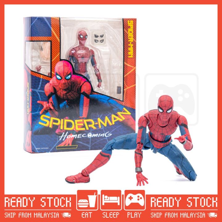 OEM 15cm SHF  Marvel Spider Man Home Coming Backpack Moveable  Joint Action Figure Peter Parker Spiderman Bootleg Ready Stock | Lazada