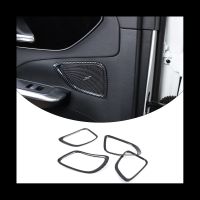 ☬☏✖ Car Door Speaker Horn Frame Cover Trim for Mercedes-Benz C-Class W206 C200 C300 2022 Accessories ABS Carbon Fiber