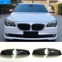 Side Wing Rearview Mirror Cover Cap For BMW 5 6 7 Series E60 E61 E63 E64 F01 F02-F04 F06 F07 F10 F11 F12 F13 Carbon Fiber Black