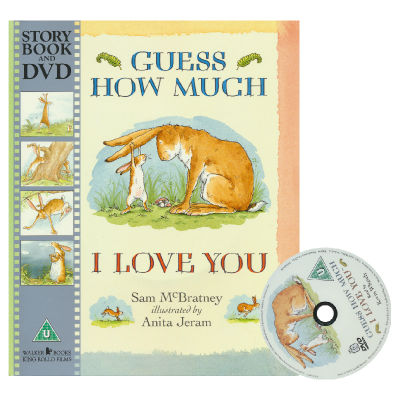 Guess how much I love you! How much do I love you? Introduction English picture book Liao Caixing book list English original book childrens picture book with DVD animation