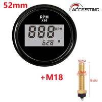 0-9990รอบต่อนาทีดิจิตอล T Achometer จอแสดงผล LCD 52มิลลิเมตรเครื่องยนต์ชั่วโมง Meter G Auge ที่มีแสงไฟสีแดง9-32โวลต์พอดีเรือรถยนต์รถบรรทุกรถจักรยานยนต์