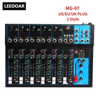 LEEDOAR Professional Sound Mixer Table Stage Live Studio Karaoke Mini Audio Mixer Usb Sound Mixing Console Dj Ktv Show 7 Channel