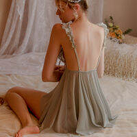 ชุดที่แปลกใหม่ของชุดชั้นในเสน่ห์กับพรวดพราด Neckline และ Garter เข็มขัดชุดชั้นในชุดชั้นในชุด Langerie อะนิเมะคอสเพลย์