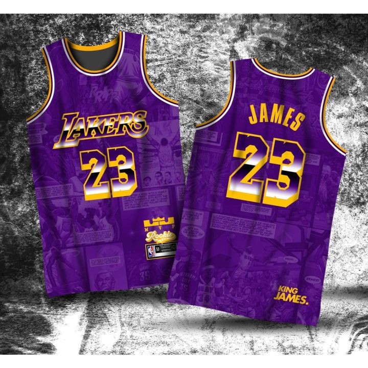 Los Angeles Lakers Purple away Jersey LeBron James #23 for Sale