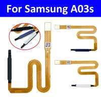 เครื่องสแกนลายนิ้วมือสำหรับ Samsung Galaxy A03S A037 A037F ID ปุ่ม Home เมนูลายนิ้วมือ Return Key Sensor Flex Cable