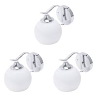 3X Modern Wall Sconce Luminary E27 LEDWall Lamp Reading Wall Mounted Modern Glass Sconces Bedside Reading