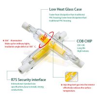 C12-8 R7S โคมไฟแก้วทรงซังข้าวโพดขนาด78มม. 118มม. R7s หลอดไฟ5W 10W 20W โคมไฟ LED ไฟขั้วเกลียว AC 220V ประหยัดพลังงานไฟฮาโลเจนเปลี่ยน